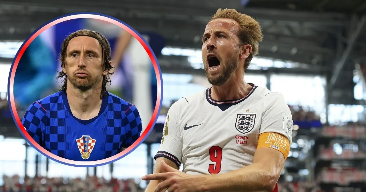 Harry Kane celebrujący gola dla Anglii podczas meczu z Chorwacją na Mistrzostwach Świata
