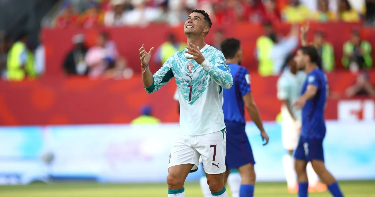Cristiano Ronaldo podczas meczu Portugalii z Chorwacją
