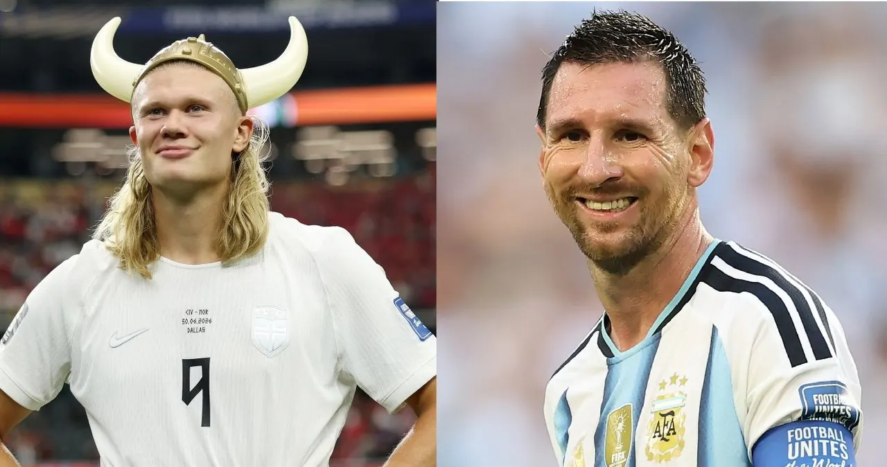 Lionel Messi, Kylian Mbappe, Erling Haaland i Harry Kane na zdjęciu z Mistrzostw Świata w piłce nożnej 2026.