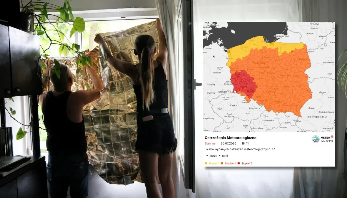 IMGW wydał ostrzeżenia dla całej Polski. Po upalnym poranku nadciągają gwałtowne burze i grad