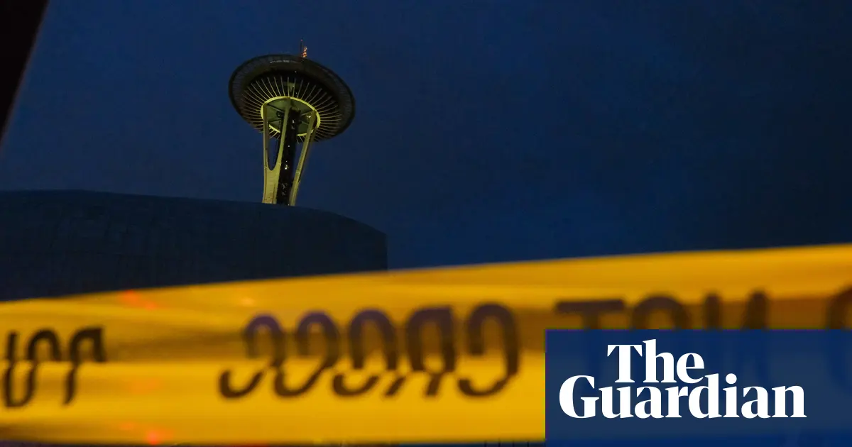 Miejsce strzelaniny podczas festiwalu Bite of Seattle w Seattle Center, policyjne oznaczenia na miejscu zdarzenia