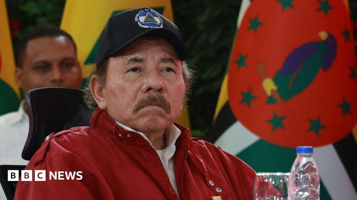 Daniel Ortega, 80-letni prezydent Nikaragui, przemawiający podczas publicznego wystąpienia w stolicy kraju